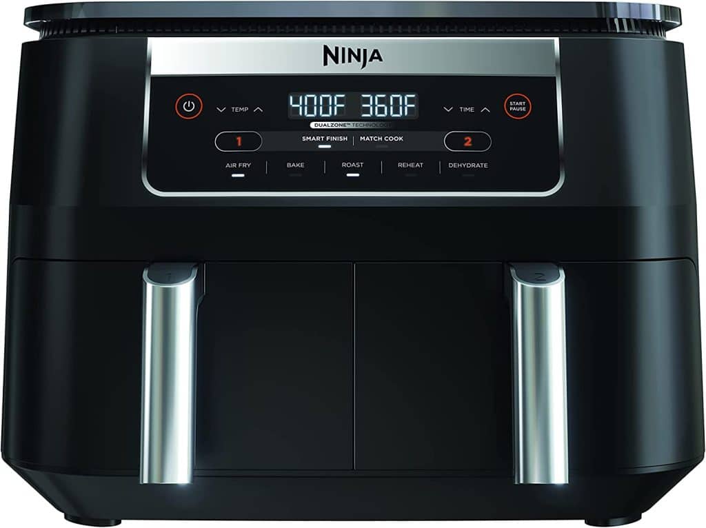 Ninja DZ090 Foodi 6 Quart 5-in-1 DualZone 2-Basket Air Fryer